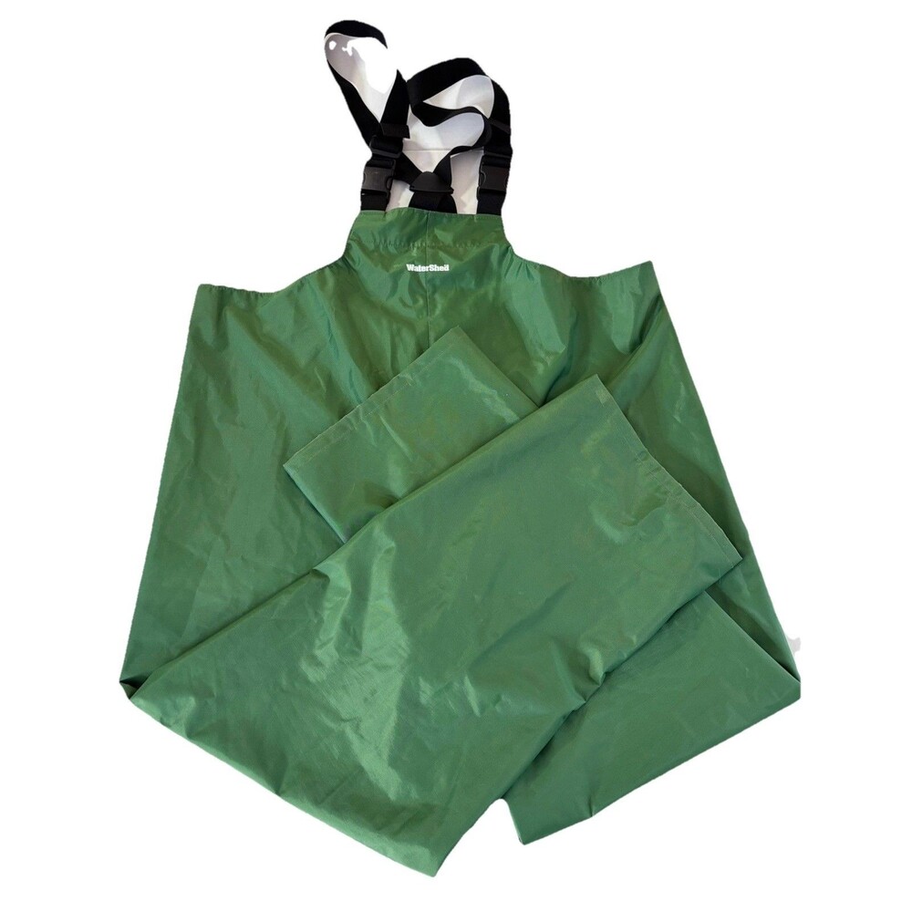 Watershed 300 Series Waterproof Rain Suit Jacket L Pants Green Hooded USA Made - Picture 2 of 16